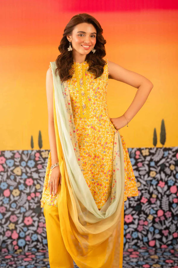 Nishat Unstitched 3 Piece | Printed Loose Fabric
