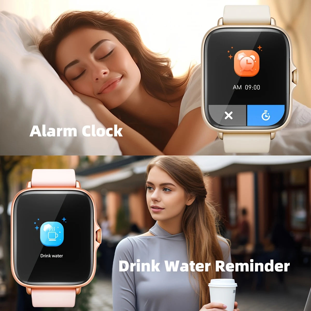 Smart Sports Watch | 4.65cm Touch Screen | Call & Message Alerts | Fitness Tracker for Android & iPhone